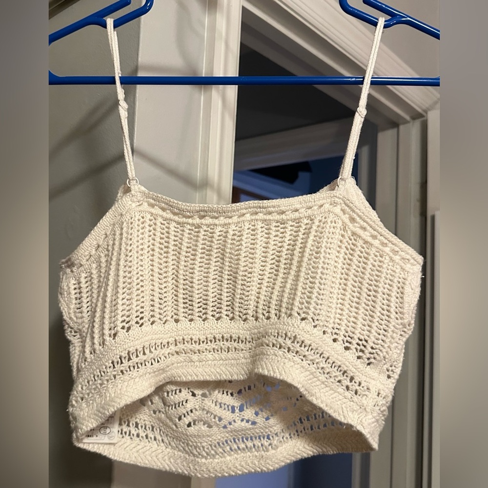 Abercrombie & Fitch Cream Crochet Camisole - Picture 2 of 5